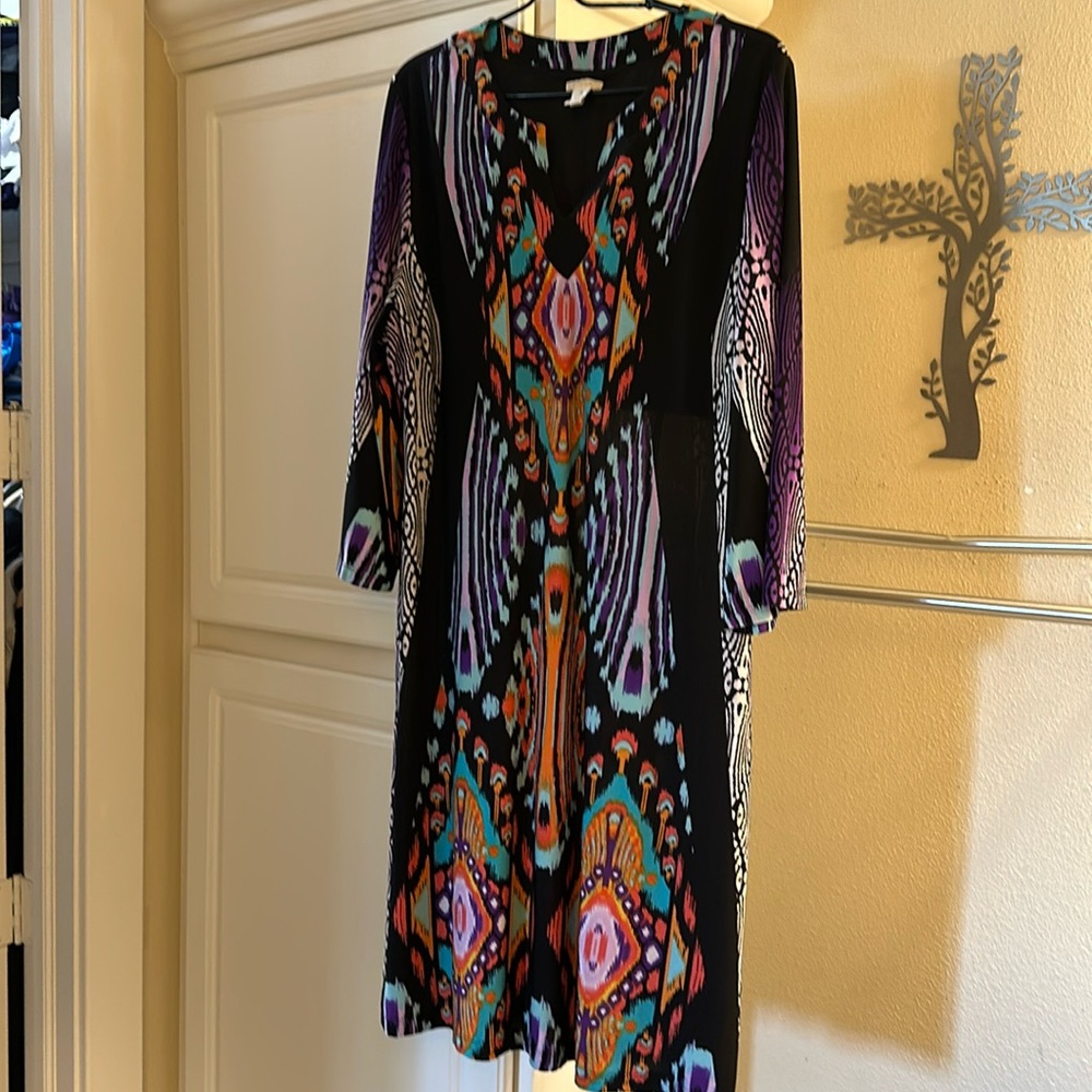 Chicos.  Multi colored dress.  Size 3